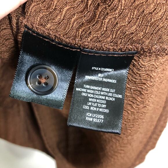 Sanctuary Dress Brown Collar Button Up Shirt Ruched Mini Short Sleeve Medium NEW - Picture 4 of 7